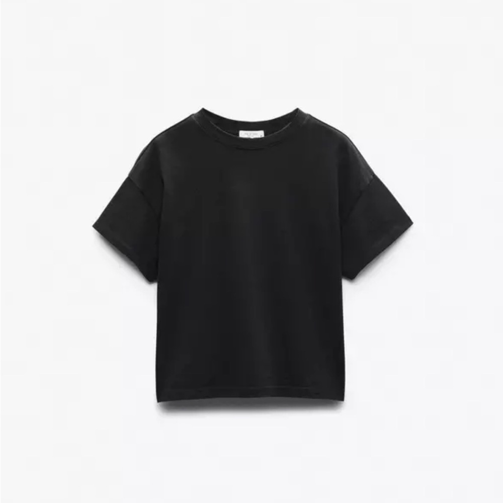 rag & bone Black Kelly Boxy Cotton Tee